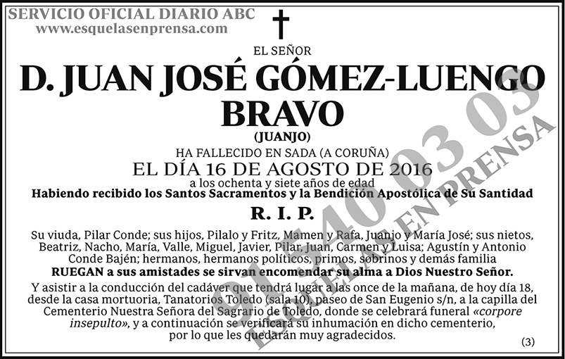 Juan José Gómez-Luengo Bravo